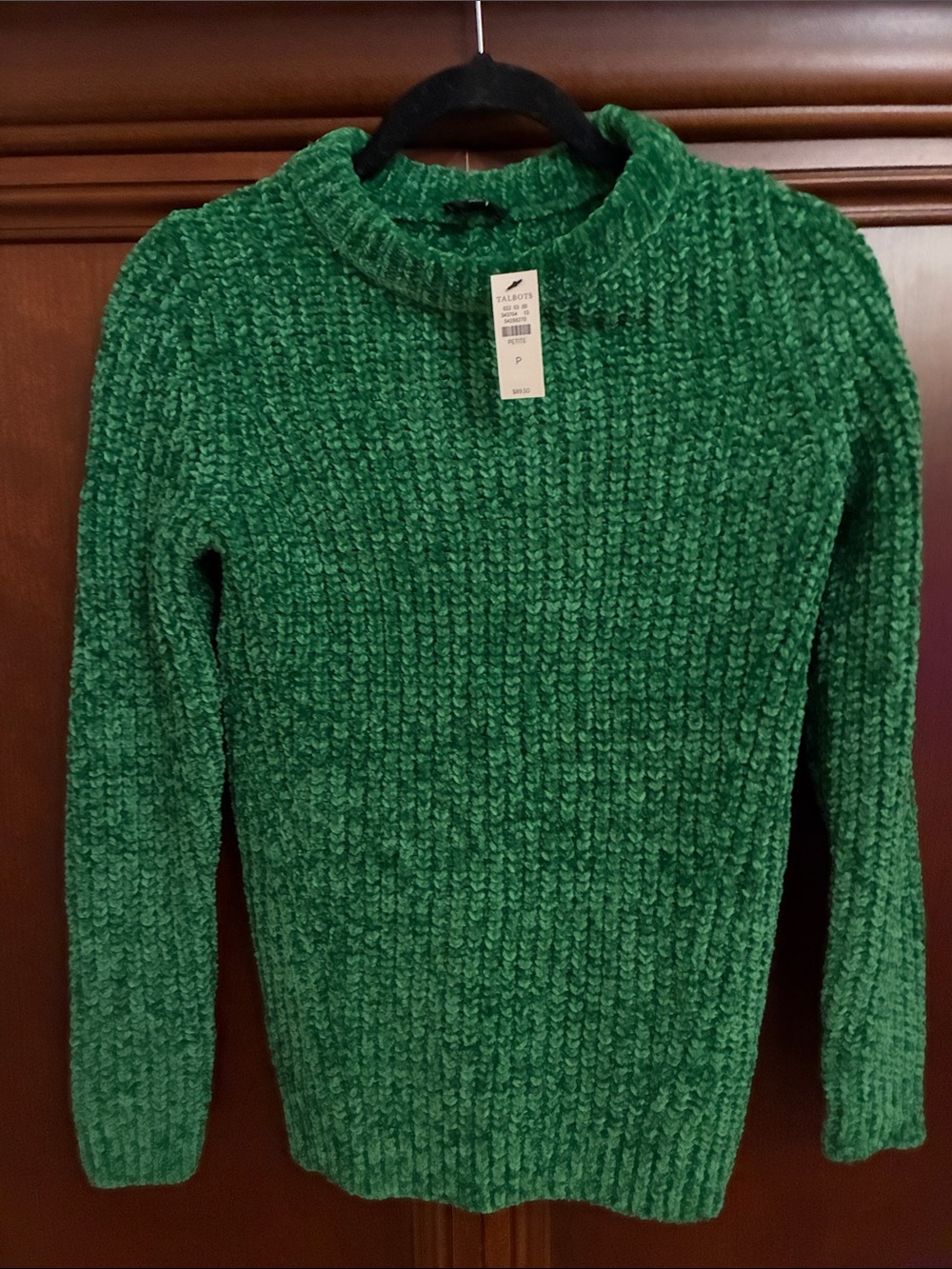 Talbots Cozy Green Chenille Sweater - Women's